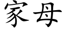 家母 (楷體矢量字庫)