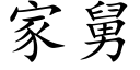 家舅 (楷体矢量字库)