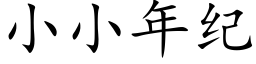 小小年紀 (楷體矢量字庫)