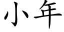 小年 (楷體矢量字庫)