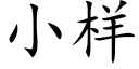 小樣 (楷體矢量字庫)