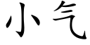 小气 (楷体矢量字库)