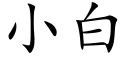 小白 (楷體矢量字庫)