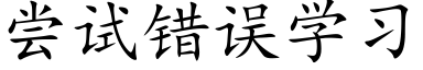 嘗試錯誤學習 (楷體矢量字庫)