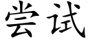 嘗試 (楷體矢量字庫)