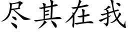 尽其在我 (楷体矢量字库)