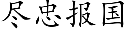 盡忠報國 (楷體矢量字庫)