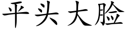 平头大脸 (楷体矢量字库)