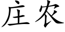 莊農 (楷體矢量字庫)