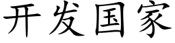 开发国家 (楷体矢量字库)