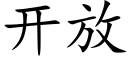 開放 (楷體矢量字庫)