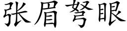 張眉弩眼 (楷體矢量字庫)