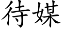 待媒 (楷體矢量字庫)