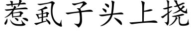 惹虱子头上挠 (楷体矢量字库)