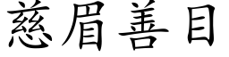 慈眉善目 (楷体矢量字库)