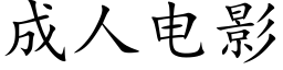 成人电影 (楷体矢量字库)