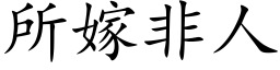 所嫁非人 (楷体矢量字库)