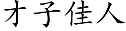 才子佳人 (楷体矢量字库)