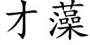 才藻 (楷体矢量字库)