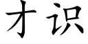 才识 (楷体矢量字库)