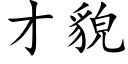 才貌 (楷体矢量字库)