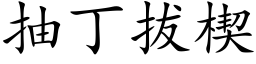 抽丁拔楔 (楷體矢量字庫)