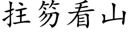 拄笏看山 (楷体矢量字库)