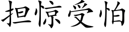 担惊受怕 (楷体矢量字库)