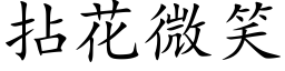 拈花微笑 (楷體矢量字庫)