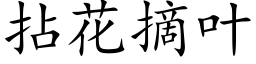 拈花摘叶 (楷体矢量字库)