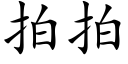 拍拍 (楷體矢量字庫)