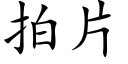 拍片 (楷体矢量字库)