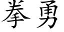 拳勇 (楷體矢量字庫)