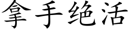 拿手绝活 (楷体矢量字库)