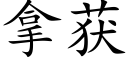 拿获 (楷体矢量字库)