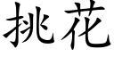 挑花 (楷体矢量字库)