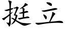 挺立 (楷體矢量字庫)