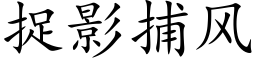 捉影捕风 (楷体矢量字库)