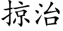 掠治 (楷体矢量字库)