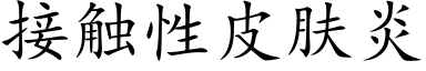 接触性皮肤炎 (楷体矢量字库)