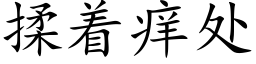 揉着癢處 (楷體矢量字庫)