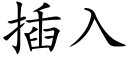 插入 (楷体矢量字库)