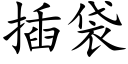 插袋 (楷体矢量字库)