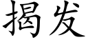 揭发 (楷体矢量字库)