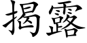 揭露 (楷体矢量字库)