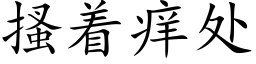 搔着癢處 (楷體矢量字庫)