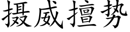 攝威擅勢 (楷體矢量字庫)