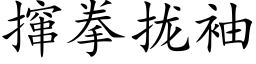 撺拳攏袖 (楷體矢量字庫)