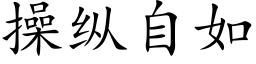 操縱自如 (楷體矢量字庫)