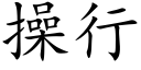 操行 (楷體矢量字庫)